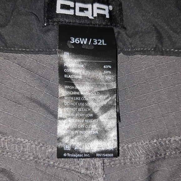 Men's 36 X 32 CQR Flex Ripstop Utility Cargo Hiking Tactical Pants - Picture 15 of 15